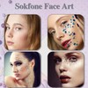 3 Sheets Face Gems Self Adhesive Rhinestones Stick on Face
