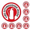 Fire Extinguisher Inside Stickers Pack of 8 2.75" x 2.75"