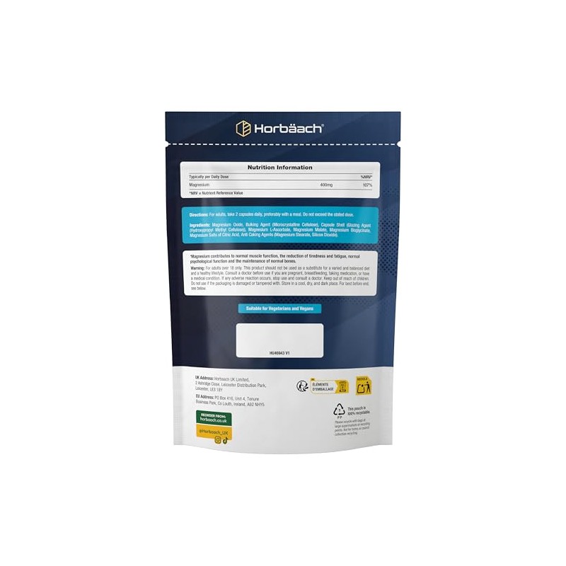 Magnesium Glycinate 5-in-1 Complex | Bisglycinate, Citrate, Malate, Oxide &