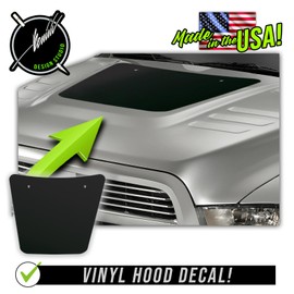 BENINI DESIGN STUDIO Hood Blackout Solid Racing Stripe Vinyl Graphics Kit Decal Sticker Compatible with Dodge Ram HD 2500 3500 2010 2011 2012 2013 2014 2015 2016 (Matte Black)