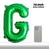 [52 PCS] 16" Foil Green Letter Balloons 2 Sets of