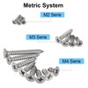 FandWay 595Pcs M2 M3 M4 Phillips Flat Head Self-Tapping Screws,