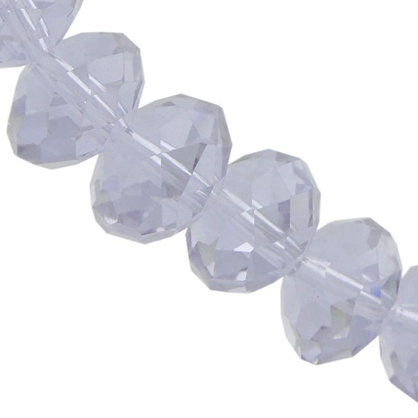 Glass Crystal Beads Faceted Rondelle Shape Beads for Jewelry DIY or Making & Design (12MM, GB-1019)