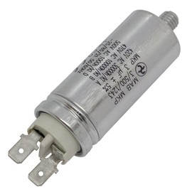 Lumonic Starting capacitor Hydra MKP-500 3-A [incl. plug 6.3 x 0.8 mm] | Motor capacitor 3µF 470V 25 x 58 mm I capacitor with high-quality metal housing