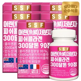 Pure Food 300 Dalton Young Low Molecular Fish Collagen Fish Eating Peptides 5 Boxes (450 Tablets) - Low Molecular Collagen 500 Dalton 5 Boxes / 순수식품 300달톤 어린 저분자 피쉬 콜라겐 어류 먹는 펩타이드 5박스(450정) - 저분자콜라겐500달톤 5박스