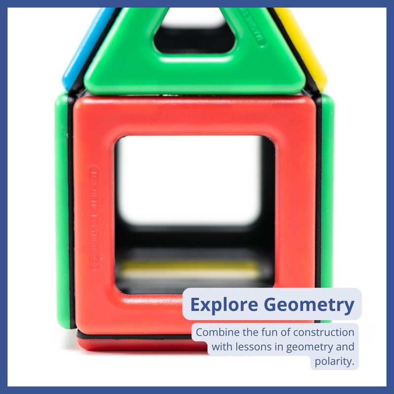 Magnetic Polydron Starter Set - Bright Coloured Magnetic Building Construction