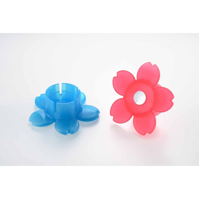 Yoshikawa 4003093 Plastic Bottle Opener & Drainer Stand (Pink/Blue)