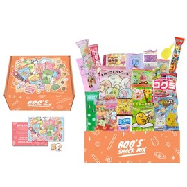 Boo's Snack Mix Asian Mystery Snack Box 25 Pieces; All Snack Size items. Including mochi, caplico, ramune candy, asian jelly ; Variety of Savory & Sweet Snacks Asian Treats