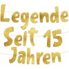 Funny Banner Glitter Banner Legend For 15 Years 15th Birthday