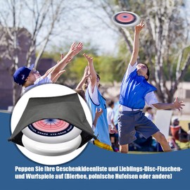 HONGECB Frisbee Ultimate, Competition Disc, Made of Organic Plastic, Professional Throwing Disc with Storage Bag, Stable Trajectory (Frisbee & Storage Bag (Type B Sticker))