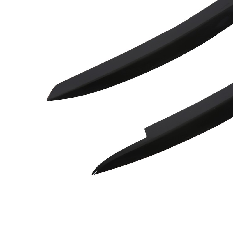 Pair Car Headlight Eyebrows Left Right Glossy Black Modification Replacement