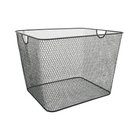 YBM Home Wire Mesh Kitchen Storage Basket Organizer for Organizing Household Pantry and Kitchen Cabinets - Multipurpose Wire Storage Baskets for Home, Dorm Room, Garage, Black - 6 Pack