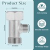Bidet Adapter for Toilet Bidet T Adapter 7/8"x7/8"x3/8" Metal T