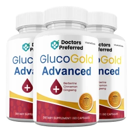 Gluco Gold Advanced Capsules, Max Strength GlucoGold Supplement (3 Pack)