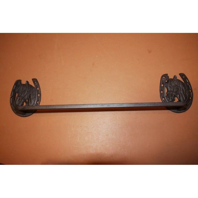 Unbranded (3) Cast Iron Farm Ranch Horse Towel Rack Paper