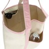 DALIX Women's Cotton Canvas Tote Bag Large Shoulder Bags Pink