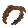 Wiwpar Cute Brown Bowknot Wide Headband Velvet Bow Knot Non-Slip