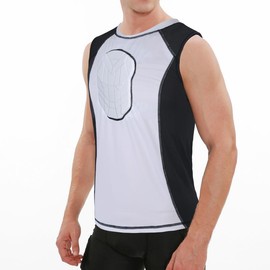 TUOY Padded Sleeveless Shirt Compression Protective Shirt - Size: L
