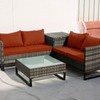 Deep Outdoor Seating Patio Cushion Set Covers Replacement, 4PCS Durable