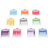 10 Sizes Hair Clipper Combs Guides Professional Colorful Number Coded