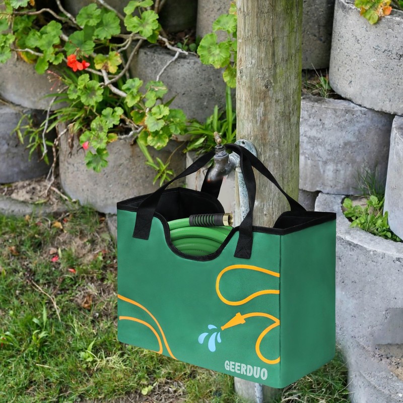 GeerDuo Garden Hose Storage Bag, Portable Expandable Hose Holder for