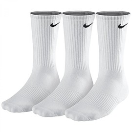 Nike 3P Cotton Cushion Crew Socks + Moisture Management SX4700 101 White/(Black) 27-29