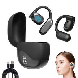 HASAIKA® Ai Translating Ear Buds, Wireless Translation Headphones, Bluetooth Translator Earbuds, Ideal for Travel, Meetings, Studies (Black)