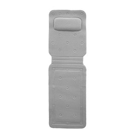SOONHUA Body Bath Pillow, Bath Cushion Mat with 30 Suction Cups for Tub Backrest, 50x14 inch Bathtub Cushion for Women Bathtub Headrest Neck Shoulder Support