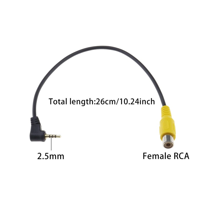 VGOL 2PCS 2.5mm TRRS Male to RCA Female Cable Car