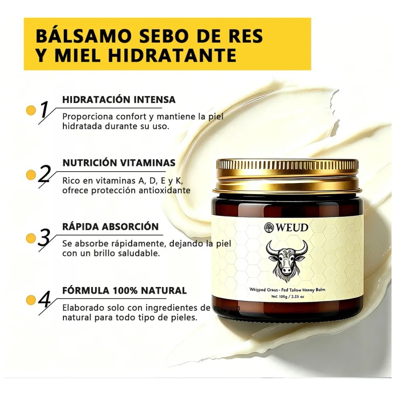 Kit Facial Nutritivo Weud Sérum Colágeno + Bálsamo Sebo Miel