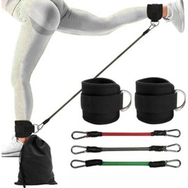 TCBGUK Resistance Bands Set with Ankle Straps, Ankle Resistance Bands with Cuffs, Ankle Bands for Working Out, Glutes Workout Equipment, Butt Exercise Equipment for Women Legs and Glutes, Storage Bag