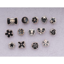 Sowaka 30 Pcs Pearl Brooch Button Rhinestone No Sew Removable Button Pins Small Replacement Brooch Pins for Women Clothing Sweater Dress Shirts Coat Shawl