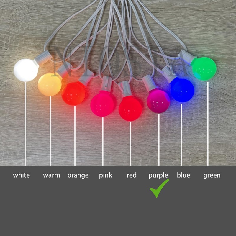 NIOSTA 25 Pack G40 Replacement Bulbs,120V LED Bulbs, for E12