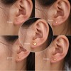 Sllaiss 5 Pairs Cubic Zirconia Stud Earrings Set 316L Stainless