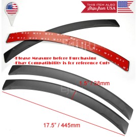 SDeelCase 2 Pcs Black Flixable Fender Flare Wheel Wall Panel Protector Fit Honda Acura