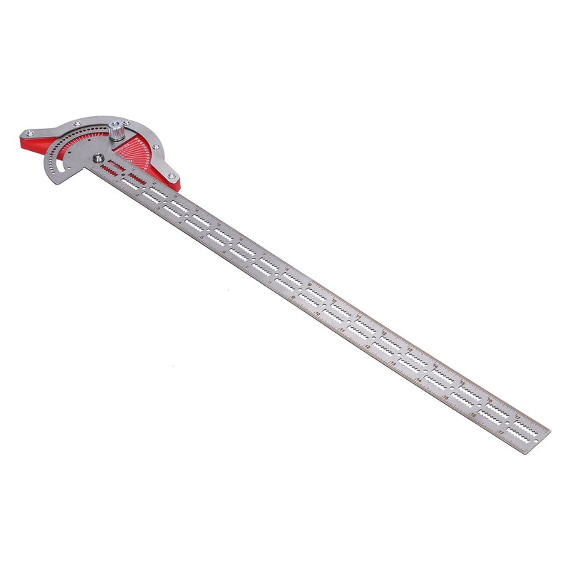 Woodworker Edge Ruler Protractor Portable Stainless Steel Angle Measuring Tool