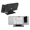 Projection Digital Alarm Clock USB Charging Automatic Dimming LED Mirror