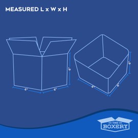 The Boxery Thermal Box Liners with Corrugated Shipping Boxes 6x6x6" – 10 Pack | Insulated Box Liner Kit for Cold Shipping | Food, Meal, and Perishable Packaging