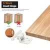 Ravinte 60 Pack (30 Pairs) 1/2" Overlay Cabinet Hinges, Self-Closing