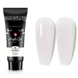 YIMART Poly Extension Gel Nail Kit,Poly Nail Gel with UV Light Starter Kit, 6 Pcs/Set Builder Gel Nail Extension Kit for Beginners with Everything Nail Art DIY (Milk White, Large)