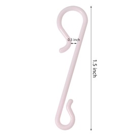 DIMUGE 400PCS Plastic Pink Christmas Tree Ornament Hooks Mini Hangers Accessories for Xmas Tree, Home Decoration, and Christmas Wreath.
