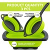 3PCS Green Foldable Kitchen Strainer Set – Silicone Colander Collapsible