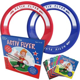 Activ Life Flying Rings for Kids, Fun Beach Toys, Gifts for Boys Girls Teens, Cool Family Outdoor Games, Play at Swimming Pool, Playground, Basket Fillers Birthday Presents, Blue/Red