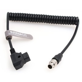 SZRMCC Cabrio Lens Hirose 20 Pin Male to D-tap Coiled Power Cable for Fujinon Cabrio servo Zoom Motor Lens
