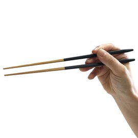 Food Culture Chopsticks Culture Delicious Chopsticks Made in Japan Modern Luxury Fine Bamboo Chopsticks (Thin Thin 9.1 inches (23 cm) Black