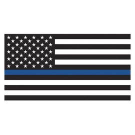 ANNIN & CO. US Thin Blue Line Flag, 3 ft.H x 5 ft.W, Indoor, Outdoor