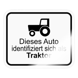 Spreadshirt This car identifies itself as a tractor protest sticker, 10 x 10 cm, transparent glossy