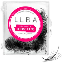 LLBA Promade Wispy Lash Extensions 9D 0.05, 100% Handmade Eyelashes Volume Fans, C Cc D Curls, 9-17 Mm Length, Long-Lasting, Easy Application (CC 17 mm) (Packaging May Vary)