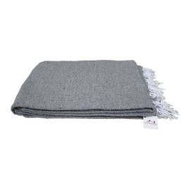 Open Road Goods Handmade Grey Yoga Blanket - Thick Mexican Blanket or Throw - Made for Yoga!