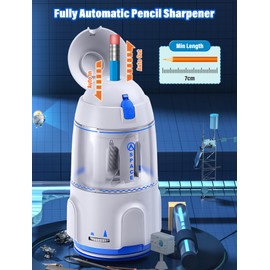 Fully Automatic Electric Sharpener with Auto Stop and Container for 7-12 mm Pens - for Schools, Households, Offices and Classrooms